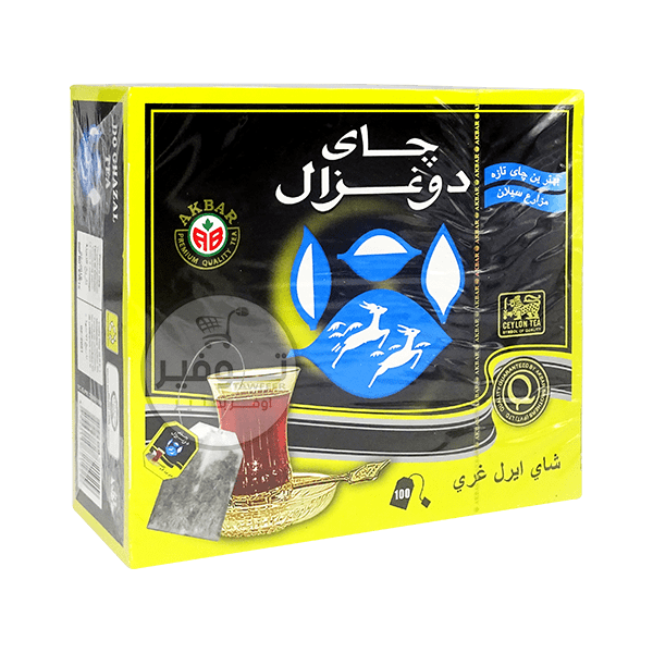 شاي سيلاني ايرل غراي دوغزال 100 ظرف