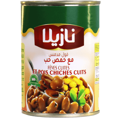 فول مدمس مع حمص حب نازيلا 400غ