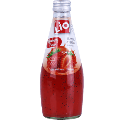 عصير فراولة مع بذور الريحان ليو 290ملل