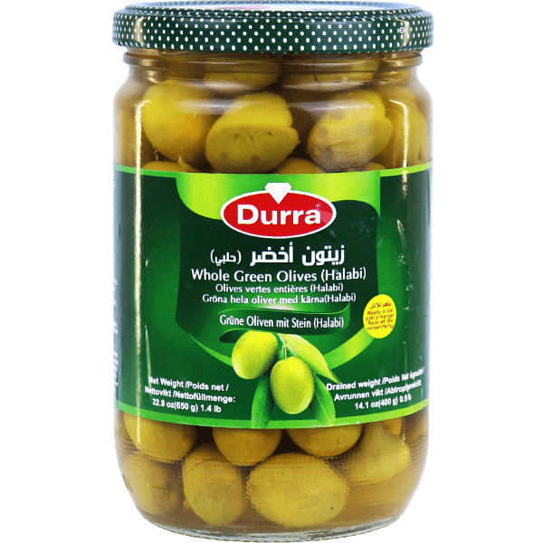 زيتون اخضر حلبي الدرة 650غ