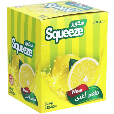 * شراب سريع التحضير بنكهة ليمون سكويز  12 ظرف *
