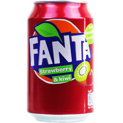 مشروب غازي فراولة وكيوي فانتا 330ملل