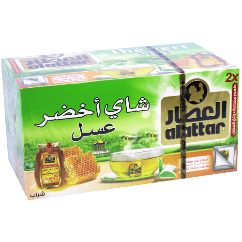 شاي اخضر وعسل العطار 20 ظرف