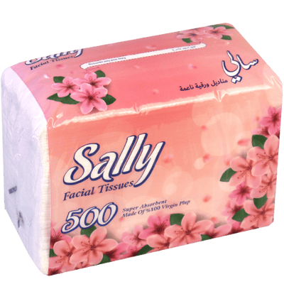 عشر عبوات مناديل  سالي 500 منديل