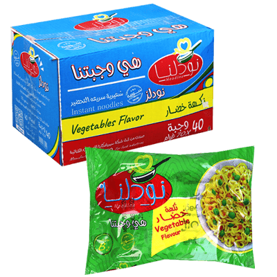 طرد اربعون قطعة نودلز خضار نودلنا 70غ
