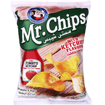 شيبس طبيعي كاتشب مستر شيبس 75غ