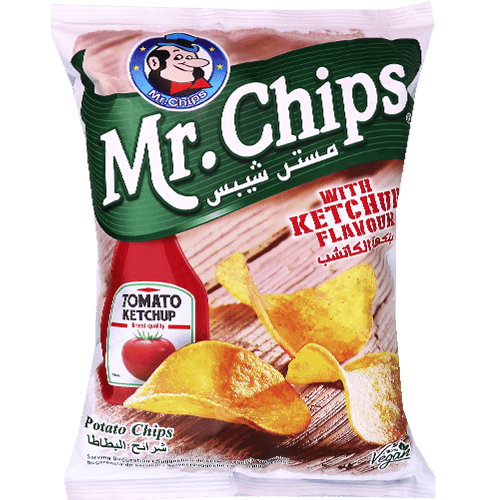شيبس طبيعي كاتشب مستر شيبس 75غ