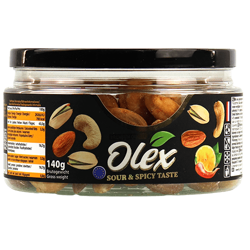 مكسرات مشكلة محمصة حار وليمون اولكس 140غ