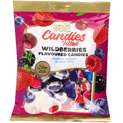 كاندي بحشوة التوت والفريز والكرز لذيذ 175غ