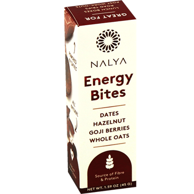 كرات الطاقة بالبندق والتوت الغوجي وعجوة التمر نايلا 45غ
