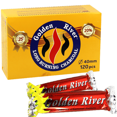فحم اشتعال تلقائي غولدن ريفر 120 حبة