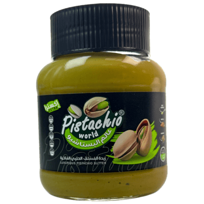 زبدة الفستق الحلبي الفاخرة عالم الفستاشيو 500غ زبدة الفستق الحلبي الفاخرة عالم الفستاشيو 500غ