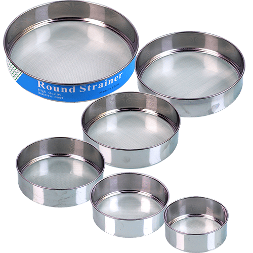 طقم مصافي ناعمة دائرية ستانلس ستيل