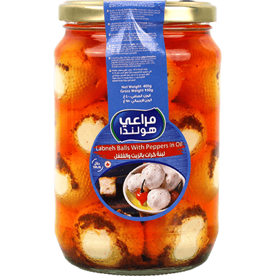 كرات لبنة بالفلفل في الزيت مراعي هولندا 400 غ