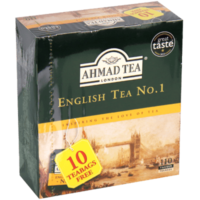 شاي انكليزي رقم1 احمد تي 100 ظرف