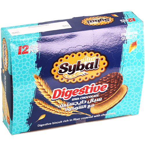 بسكويت دايجستف مع الشوكولاتة سيبال 12 قطعة