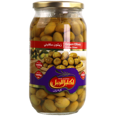 زيتون أخضر سلقيني إكليل الجبل 1400غ