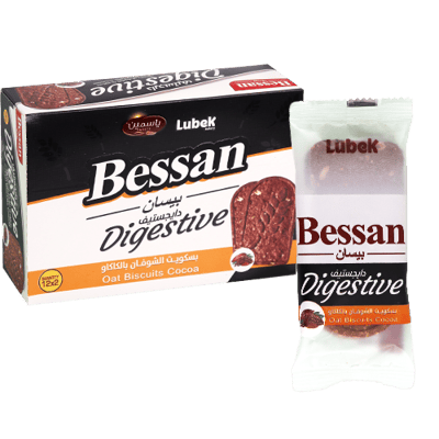 بسكويت دايجستف شوفان بالكاكاو ياسمين 12 قطعة بسكويت دايجستف شوفان بالكاكاو ياسمين 12 قطعة