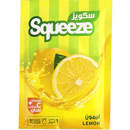 شراب سريع التحضير بنكهة الليمون سكويز 1 ظرف *