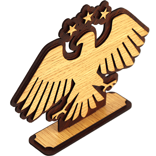 مجسم نسر سوريا خشب 20×15.5سم