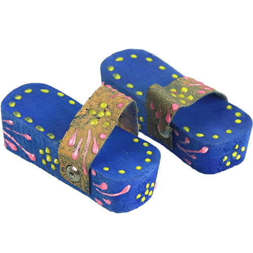 طقم قباقيب خشب ملون 6 جوز