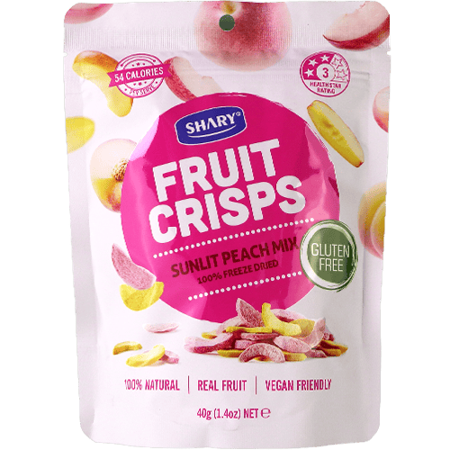 رقائق الخوخ مجففة بالتفريز شاري 40غ