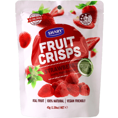 رقائق الفراولة مجففة بالتفريز شاري 45غ