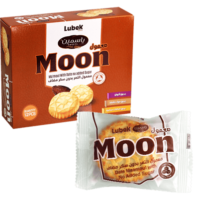 معمول تمر مون بدون سكر مضاف لوبيك 12 قطعة