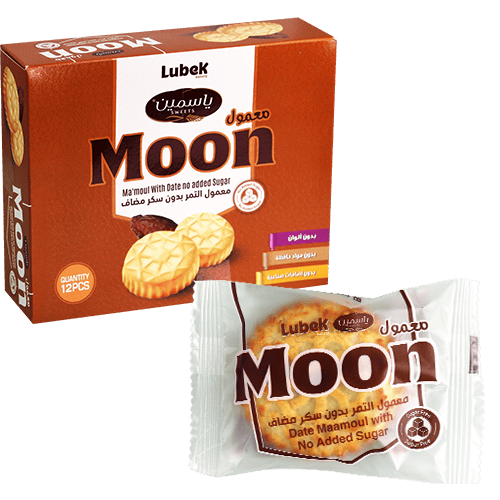معمول تمر مون بدون سكر مضاف لوبيك 12 قطعة