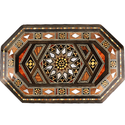 علبة موزاييك مطعمة بالصدف