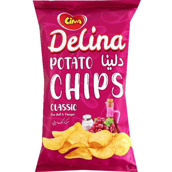 رقائق بطاطس ديلينا ملح خل كلاسيك 55غ