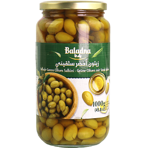 زيتون أخضر سلقيني بلدنا 1000غ