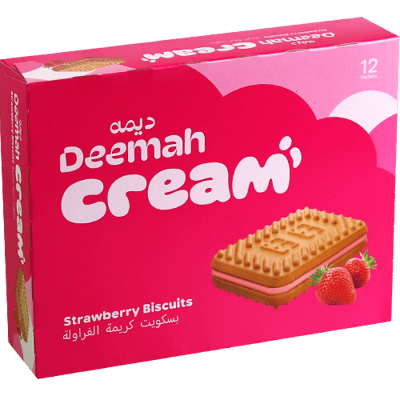 بسكويت فراولة ديمة 12 قطعة